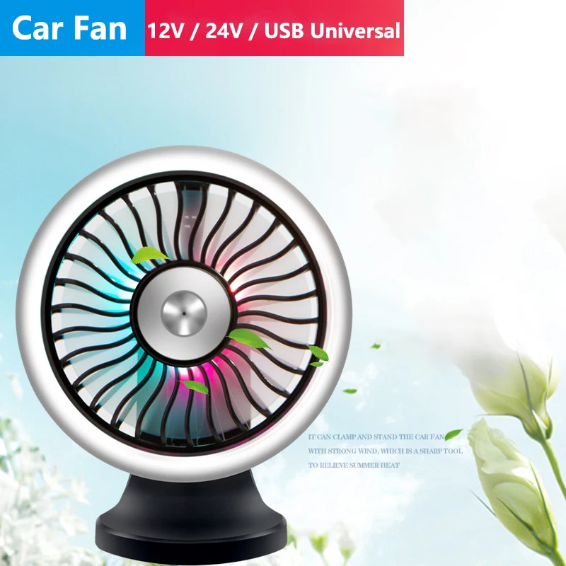 

Car USB Clip Fan Aromatherapy Electric Car Air Outlet Center Console Balm Mini Air Conditioner Cooling Portable Quiet Fans