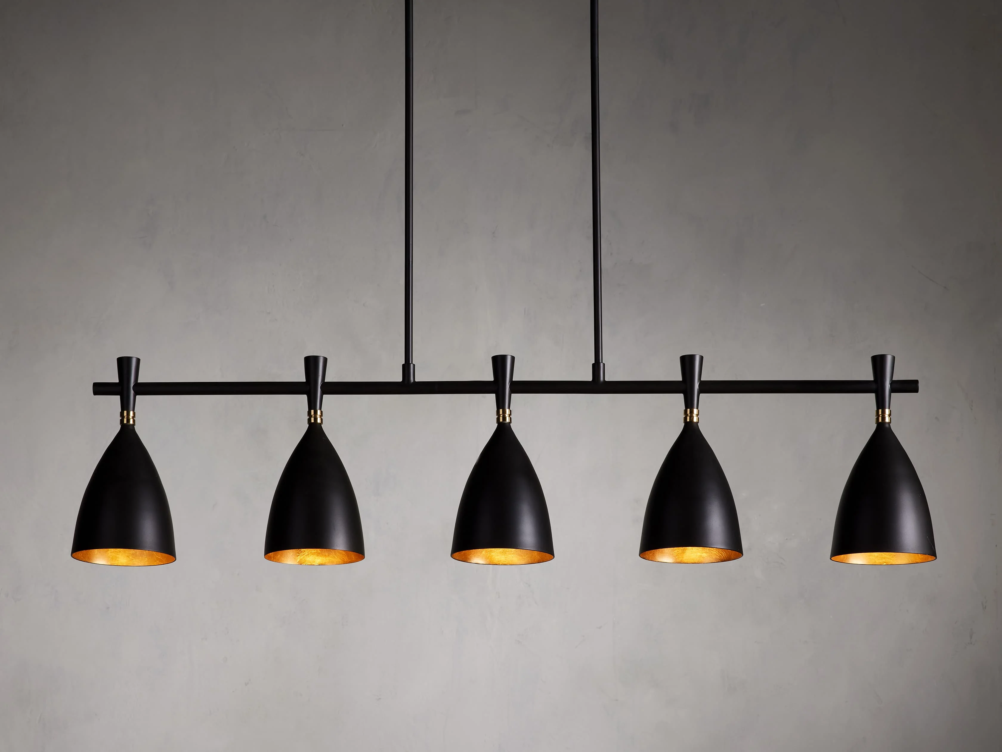 Modern Nordic Industrial Creative Pendant Light Dark Bronze Linear Chandelier for Kitchen Island Dining Room Restaurant Bar