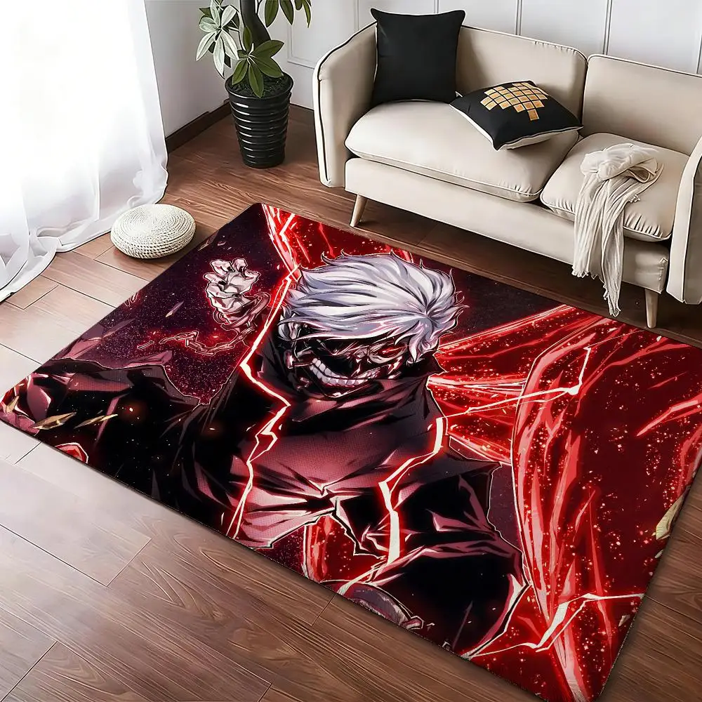 Tokyo Ghoul Floor Mat Soft Thickened Absorbent Non-Slip Bedroom Living Room Door Mat Home Decor Flannel Rugs