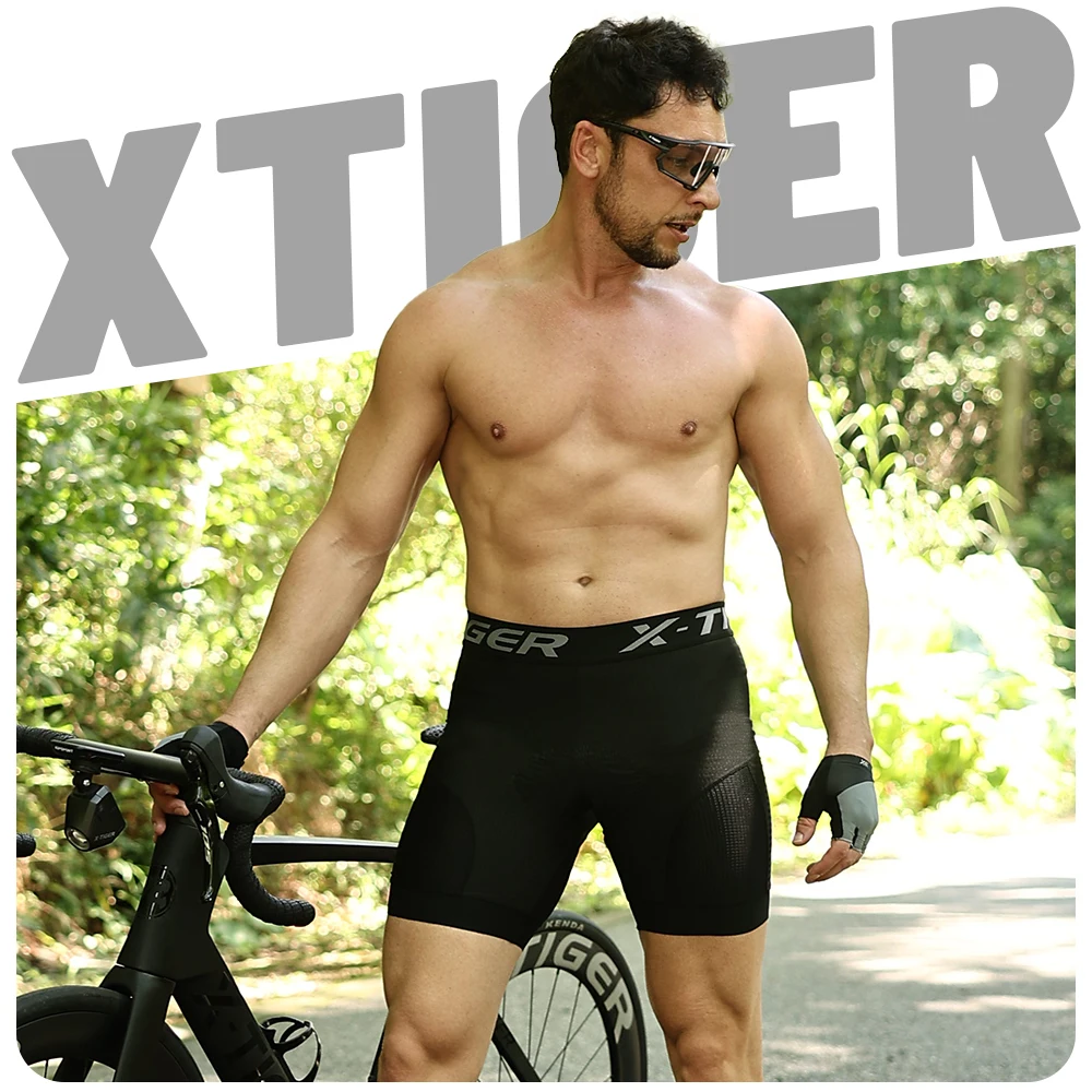 X-TIGER Herren-Radunterwäsche-Shorts, 5D-gepolstert, für Sport, Reiten, Fahrrad, MTB, Liner, Shorts mit rutschfesten Beingriffen, Fahrradunterwäsche – Detail 17