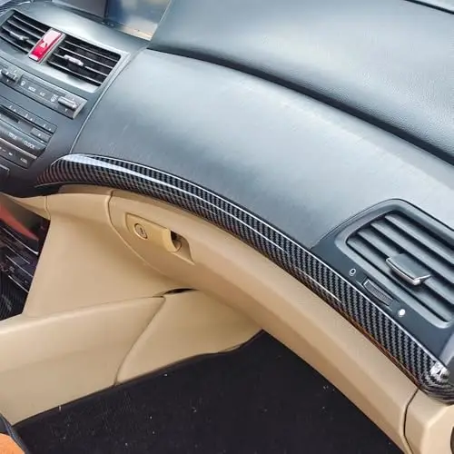 

Carbon Fiber Look Interior Trim Strips For Dashboard And Center Console 8th Gen Sedan 2008-2012