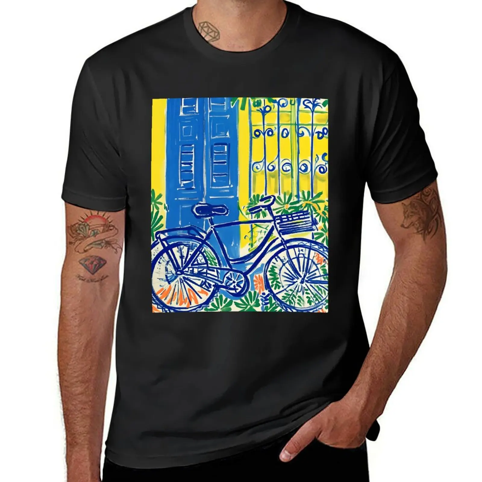 Cycling through the Canvas of Romance- Fauvist Hues and Vivid Love Transforming the Streets of Paris T-Shirt