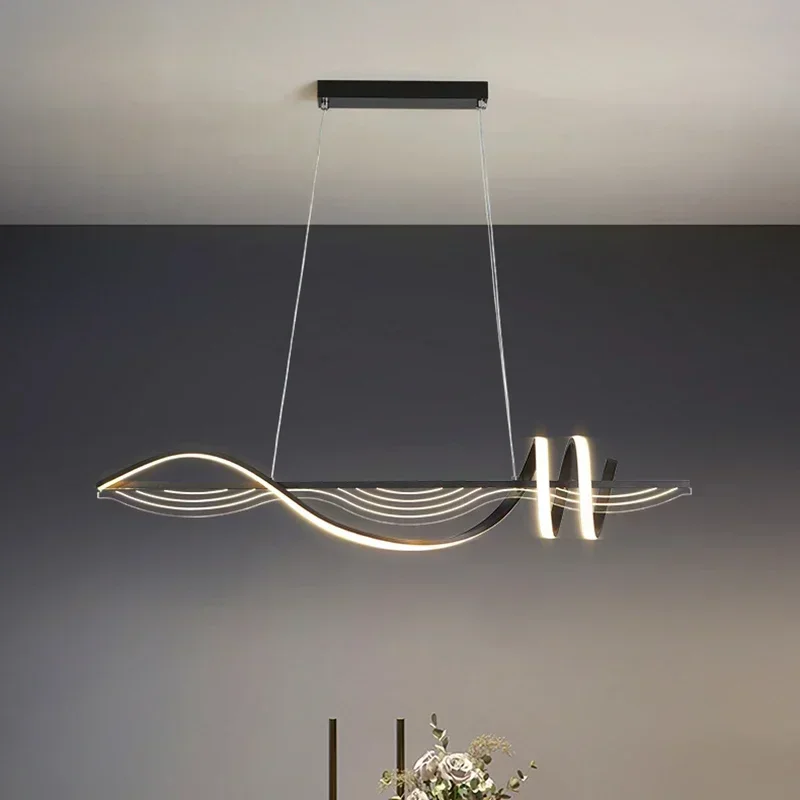 High Quality Aluminum Dimming Decor Big Pendant Lighting Hall Dining Room Modern LED Chandelier