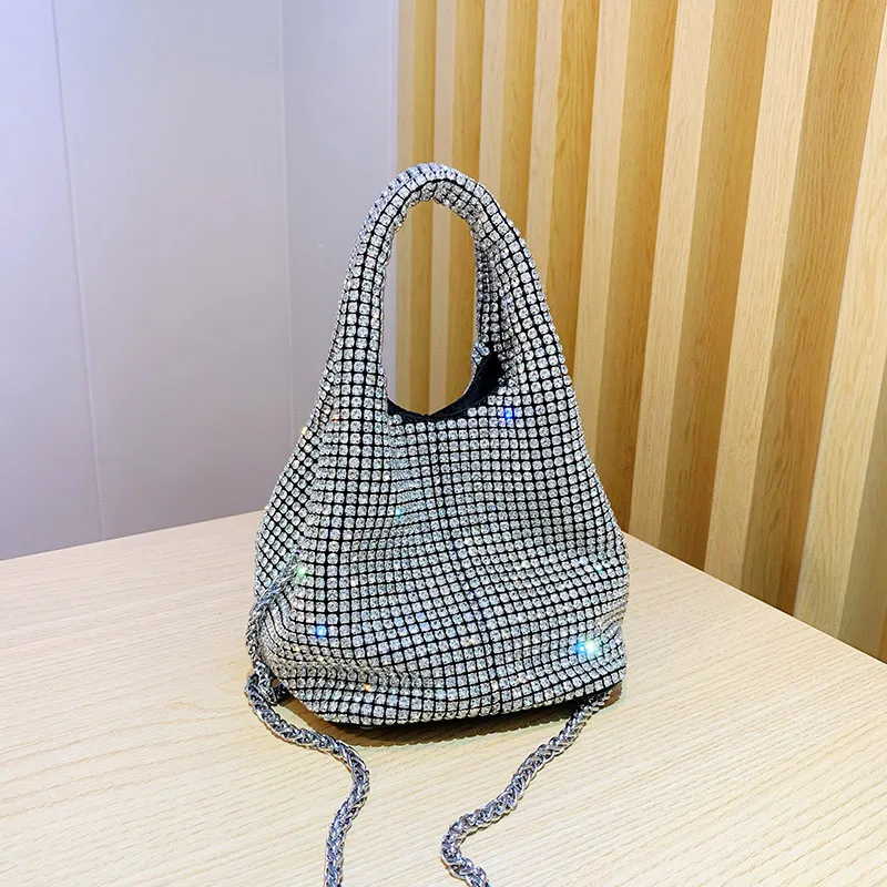 

Bag for women rhinestone crystal clutch purse bucket hand bags Shoulder bag Party Wedding luxury designer purses and handbags