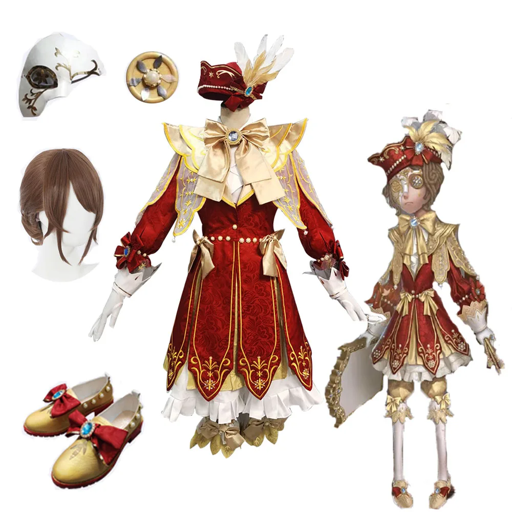 Anime! Identity V Edgar Valden Painter Narcissus Game Suit Elegant Dress Uniform Cosplay Costume Halloween Outfit For Women Set