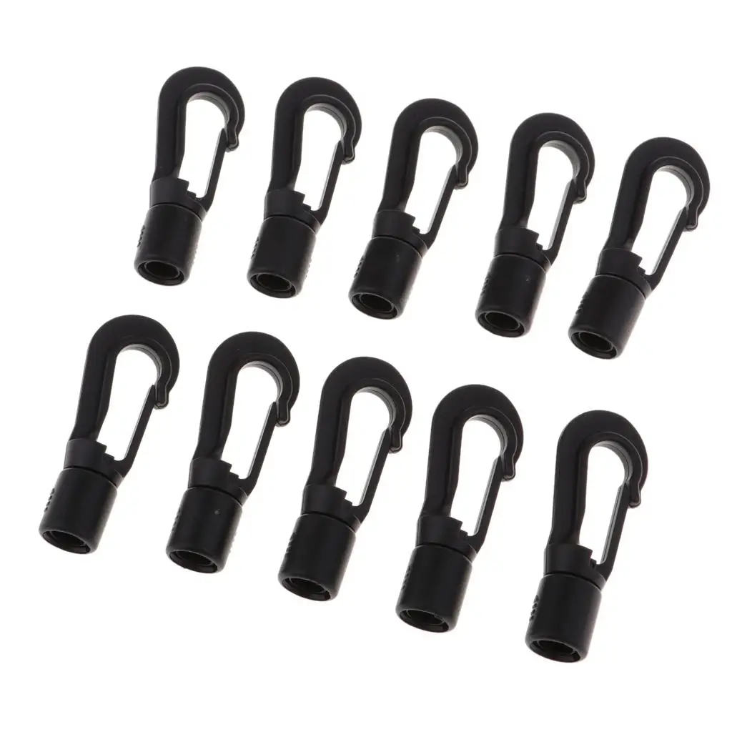 10pcs Plastic Rope Buckle Outdoor Elastic Ropes Hook Hook Replacement