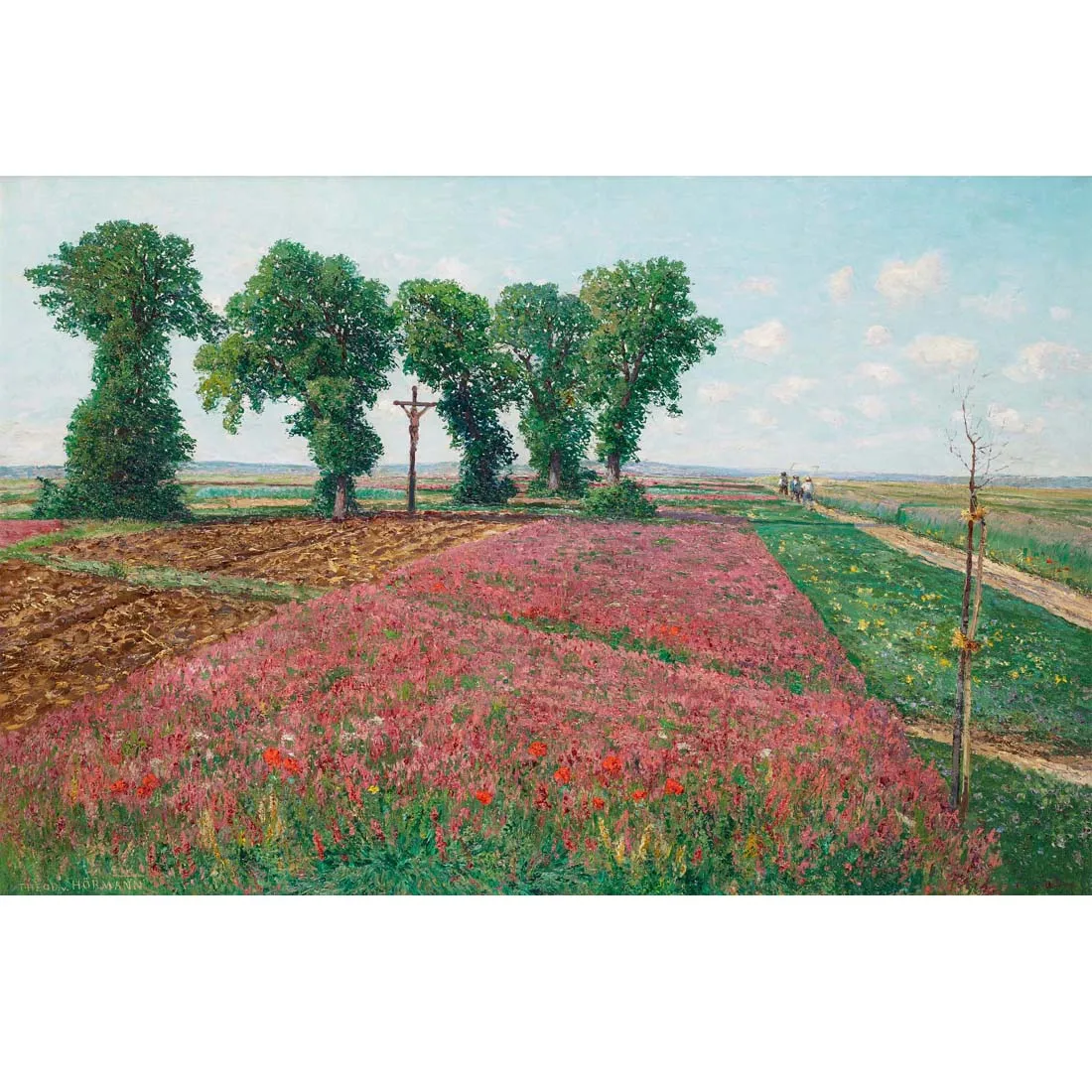 

Theodor von Hormann paintings,The Large Sainfoin Field in Znojmo IV,Hand painted famous painting replica,Landscape oil painting