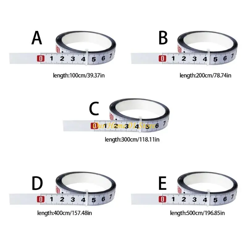 M4YC High Precisions Adhesive Measuring Tape Carbon Steel Miter Track Tape Measure for Accurate Measurements