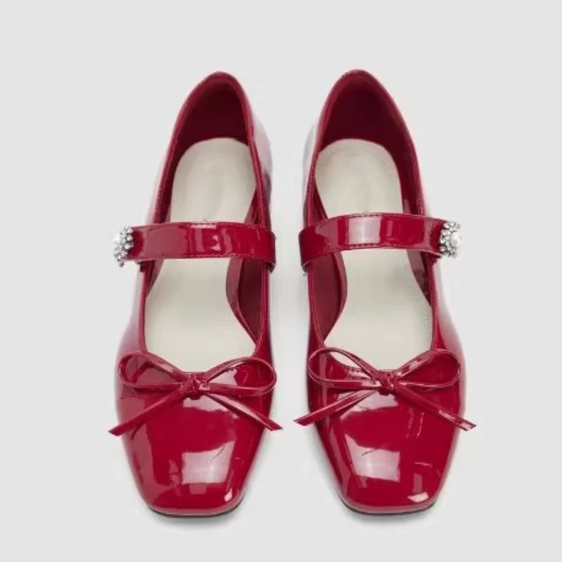 

Женские балетки на плоской подошве, новые мягкие балетные модельные кроссовки, женские милые лоферы с металлическими украшениями, туфли Мэри Джейн на плоской подошве, Zapatos De Mujer