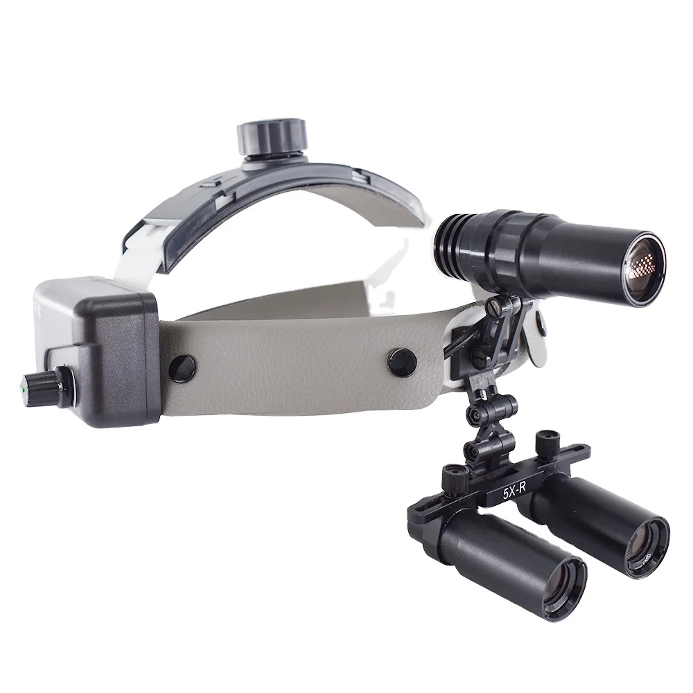 Den tal 5X Surgical Loupes With 5W Headlight Medical Surgical Den tal Binocular Loupes Glasses Magnifier den tistry Other Equipm