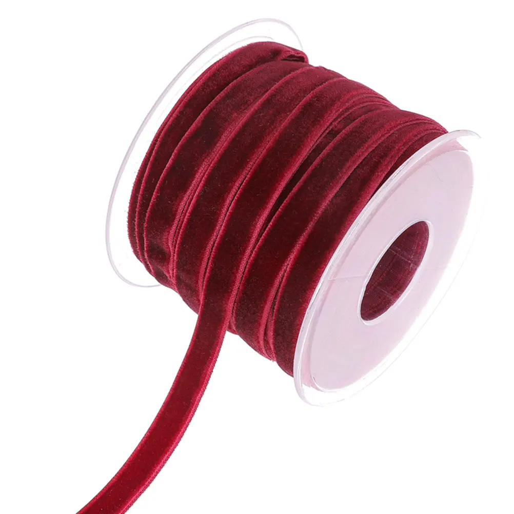 

1 Roll 20 Yards Ribbon Flocking Fabric Ribbon For Gift Wrapping Wedding Party Clothing Accessories Diy Crafts Band