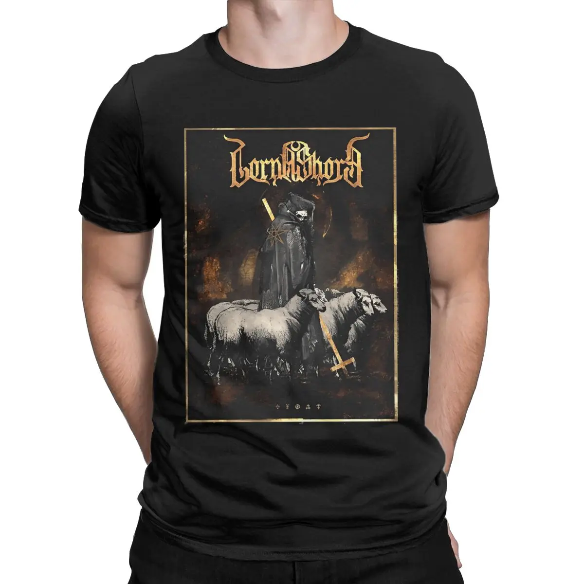 Lorna Shore Aldrich T Shirts Men's 100% Cotton Vintage T-Shirts O Neck Black Metal Band Tee Shirt Short Sleeve Clothing Printing