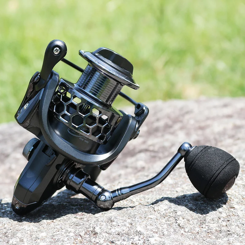 Sougayilang Spinning Fishing Reel 13+1BB Aluminum Alloy Spool Fishing Reel 12KG Max Drag 5.5:1 High Speed Ratio Carp Reel Pesca