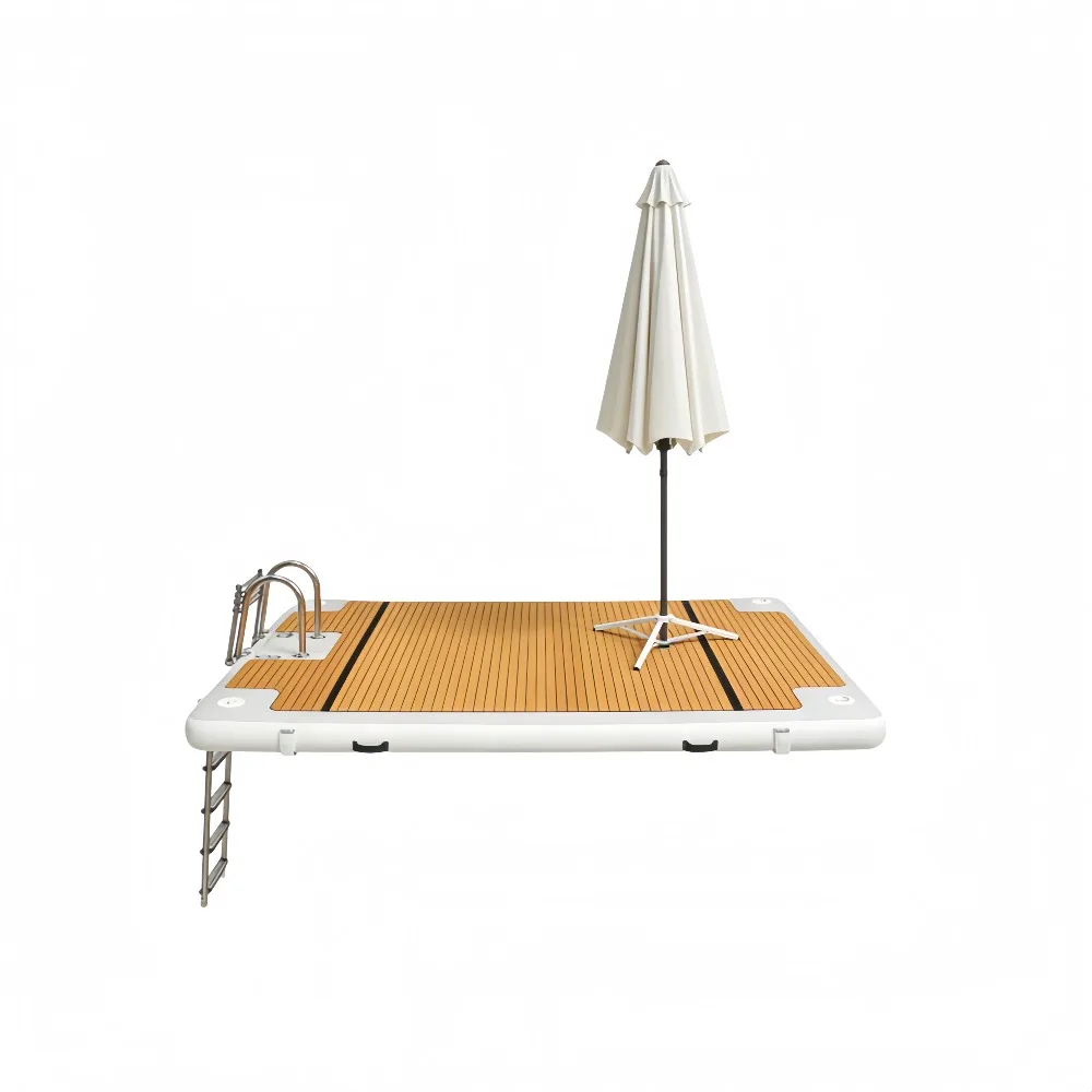 Inflatable floating bridge platform, suitable for swimming docks, yachts, kayaks, and fishing