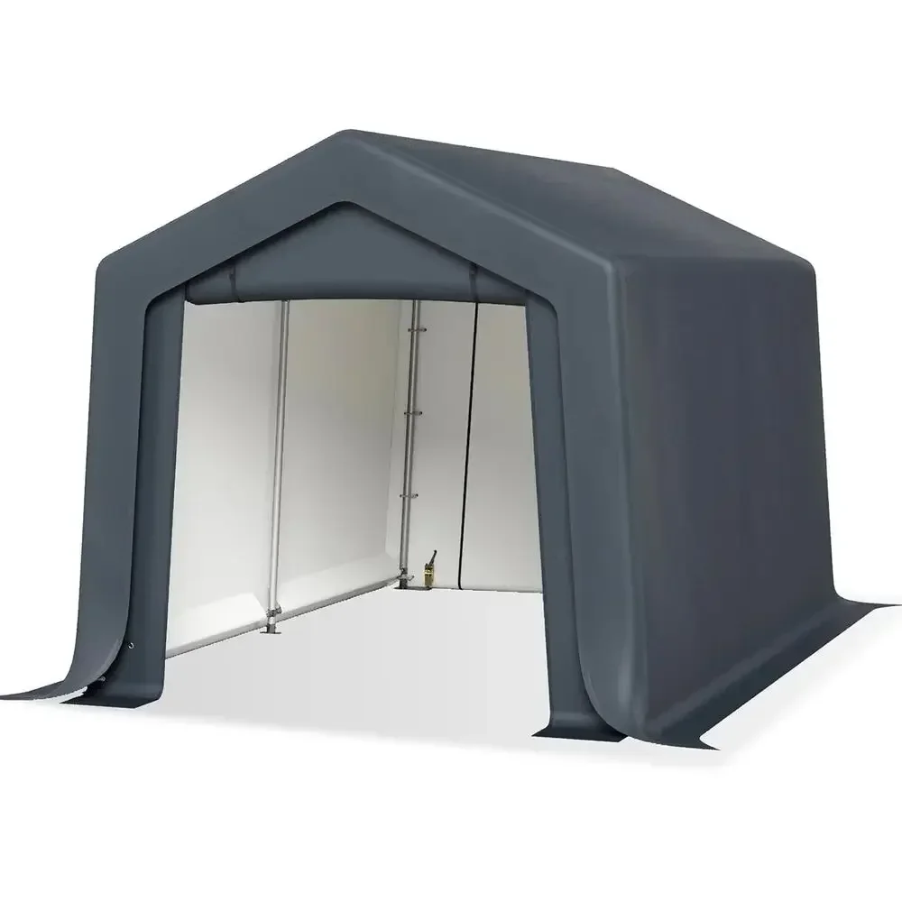 Heavy-Duty Portable 8x12 Carport Shed for Outdoor Storage and Garden Protection