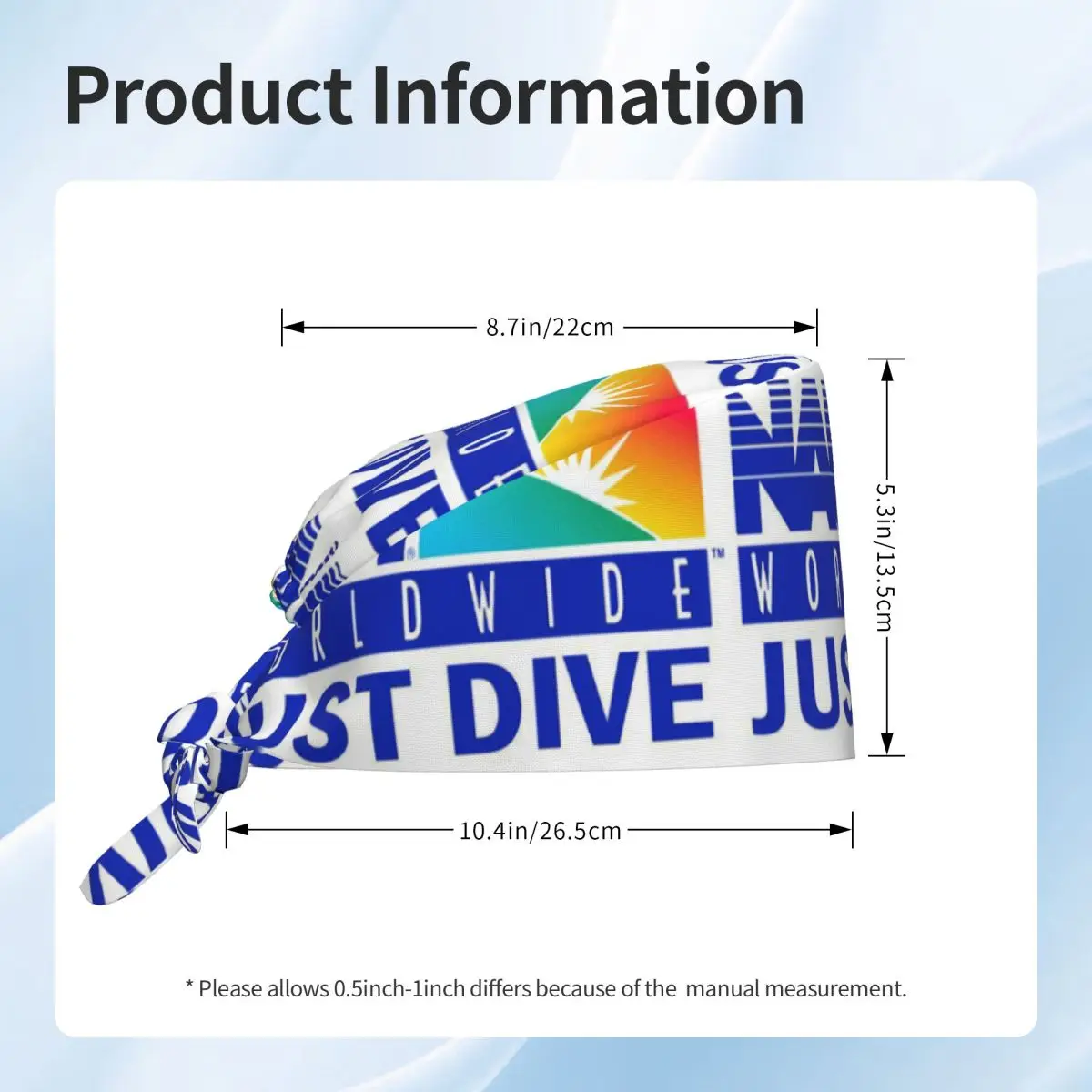 NAUI La Difinition Di Immersione Scrub Cappello Dottore Lavoro Berretto Chirurgico Uomo Donna Berretti Infermieristici Regolabili per Dentista