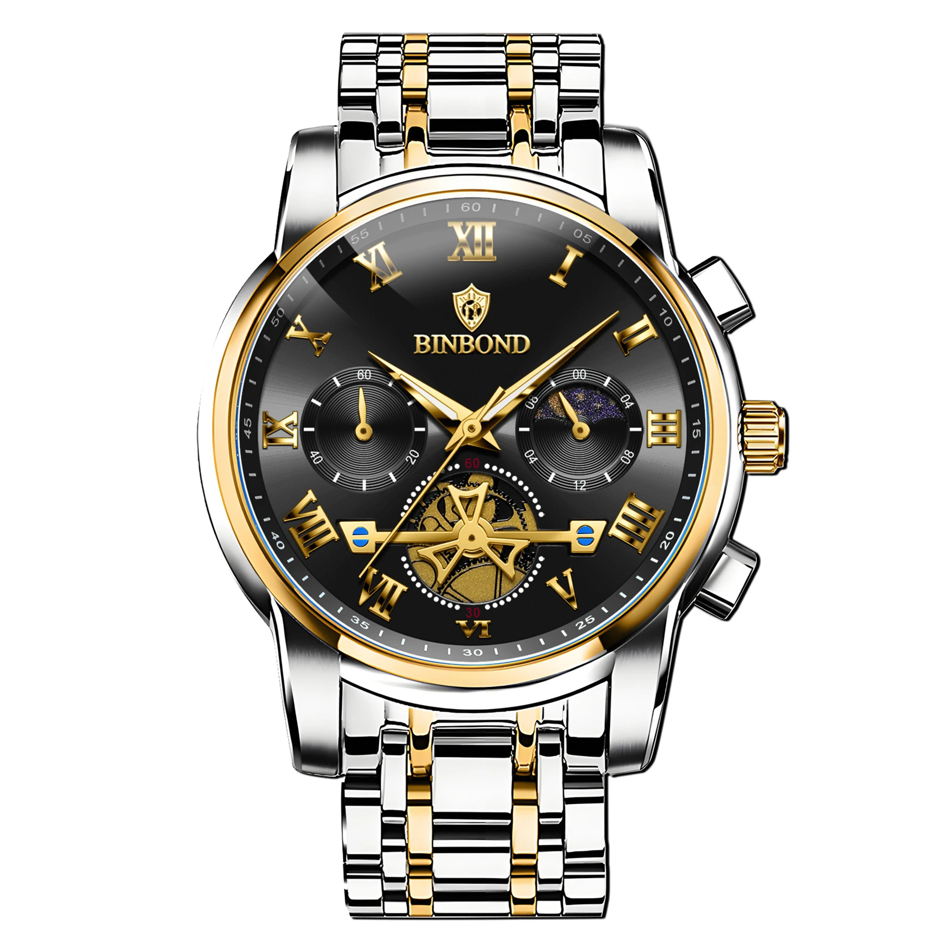 Men's Watch Brand Business hollow out Quartz Watch Night Light Waterproof Leisure Versatile Men's Wristwatch Clock UTHAI