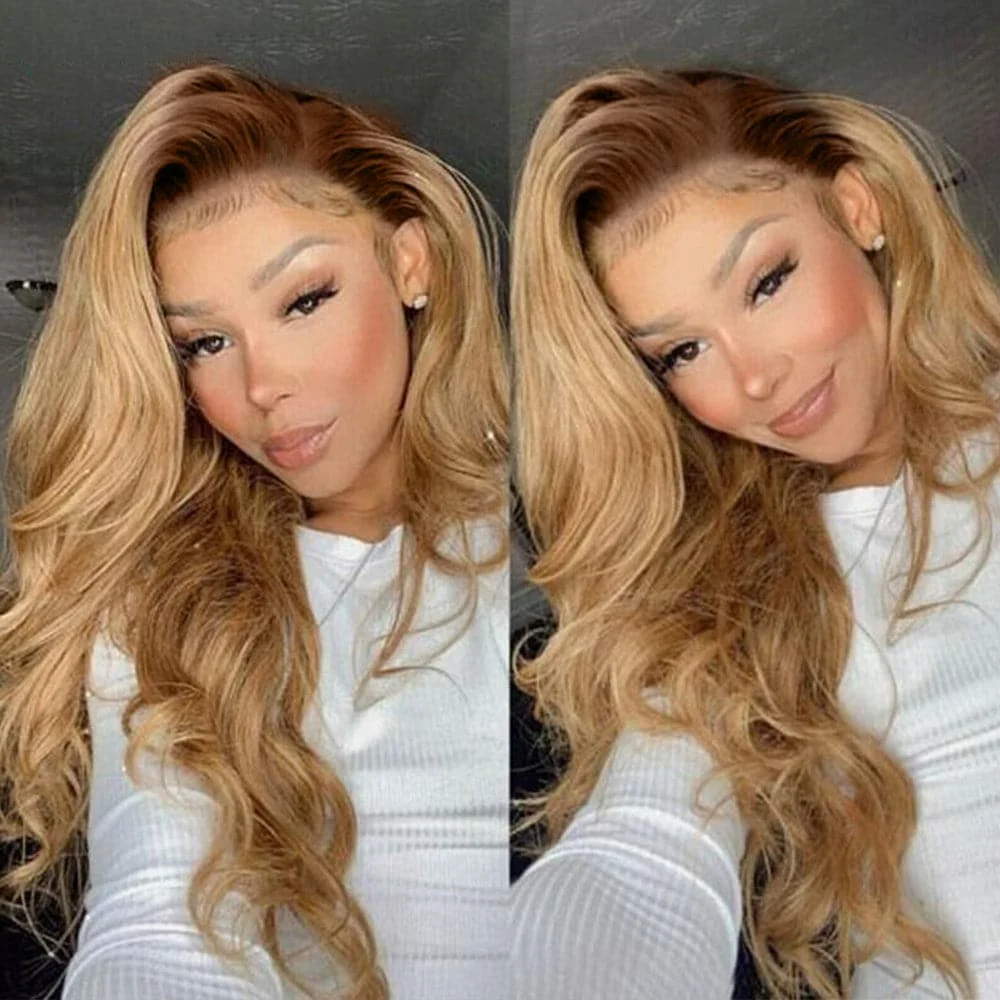 

Geeta T4/27 Body Wave Lace Front Wig Honey Blonde Lace Frontal Human Hair Wigs 13x4 13x6 Colored Lace Front Wig 4x4 5x5 Wigs