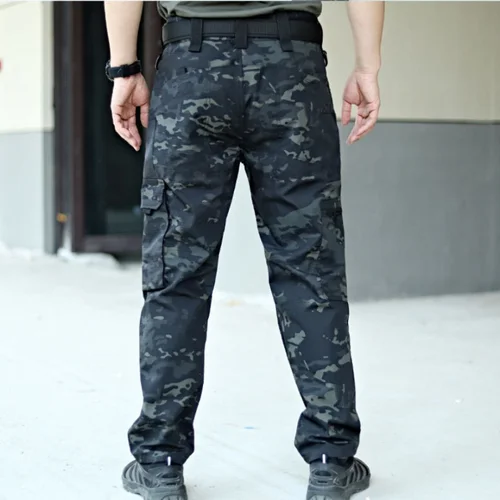 Imagen 2 del producto Pantalones tácticos impermeables para hombre, pantalones de combate para hombre, pantalones Cargo resistentes al desgaste con múltiples bolsillos para exteriores