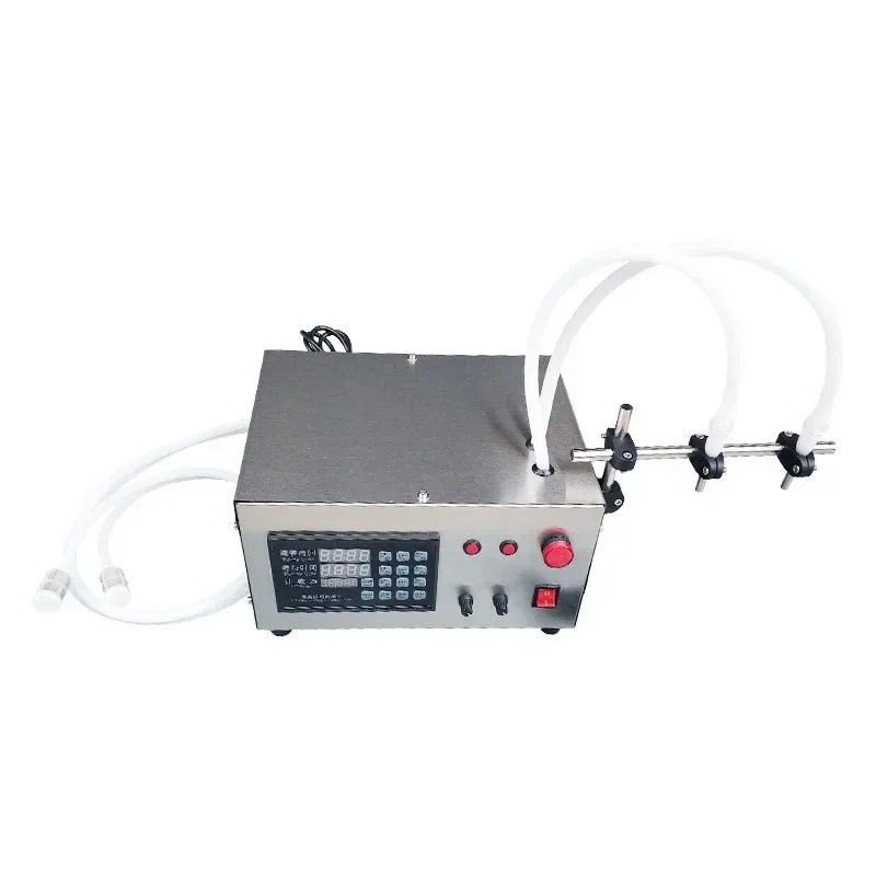 Small double-head electric liquid filling machine Baijiu mineral water oral liquid semi-automatic