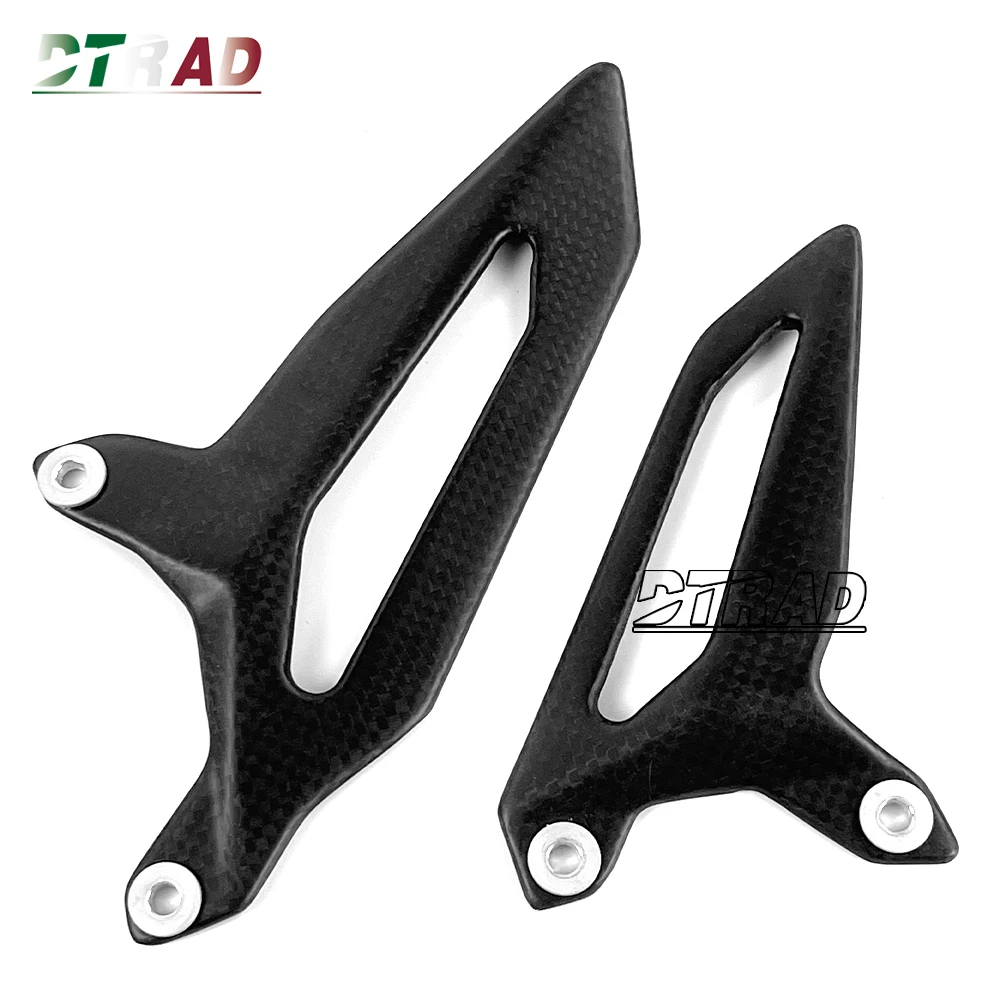 New For DUCATI Panigale V2 899 959 1199 1299 Carbon Fiber Accessories Motorcycle Heel Guard Plates Protector Rearsets Foot Wings