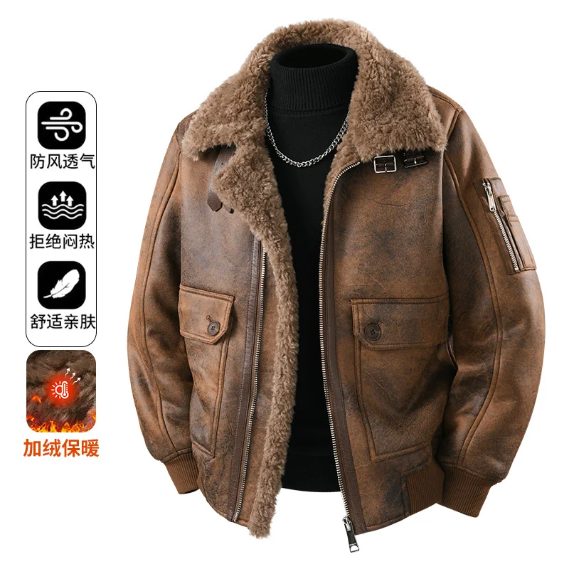 Men's Thick Casual thicken Coat High Quality Lapel Trend Spring Autumn Jacket 2025 winter New style Middle-aged jackets male