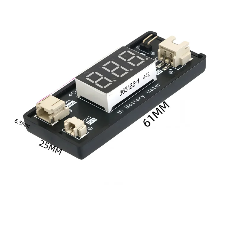 1S Battery Meter for FPV Unmanned Aerial Vehicle Lithium Battery Power Tester Electric Display Life LiPo LiHV