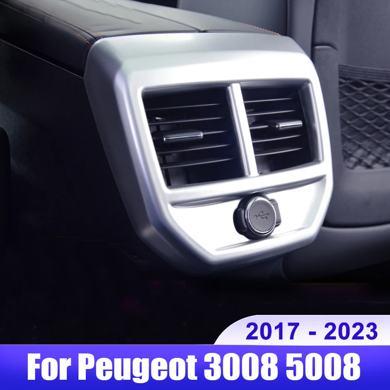 

For Peugeot 3008 5008 GT 2017 2018 2019 2020 2021 2022 2023 3008GT Car Rear Air Conditioning Vent Outlet Trim Cover Accessories