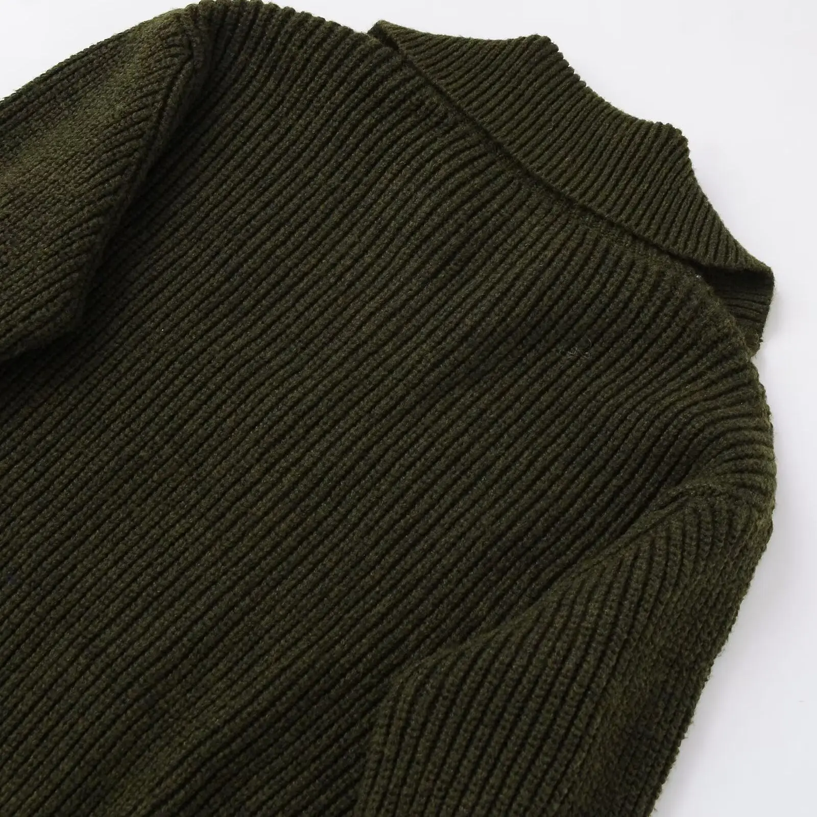 سترة نسائية محبوكة من Faionable ZR Sle سترة فضفاضة بسحاب طويلة Sve سترة مفتوحة من ألياف البوليستر الدافئة #5