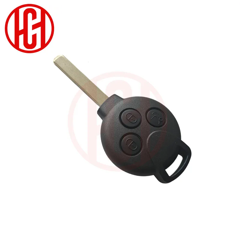 3 ボタン車リモートスマートキーメルセデス · ベンツスマートフォーツー 451 2007-2013 433Mhz PCF7941 ID46 チップキーレスエントリートランスミッター