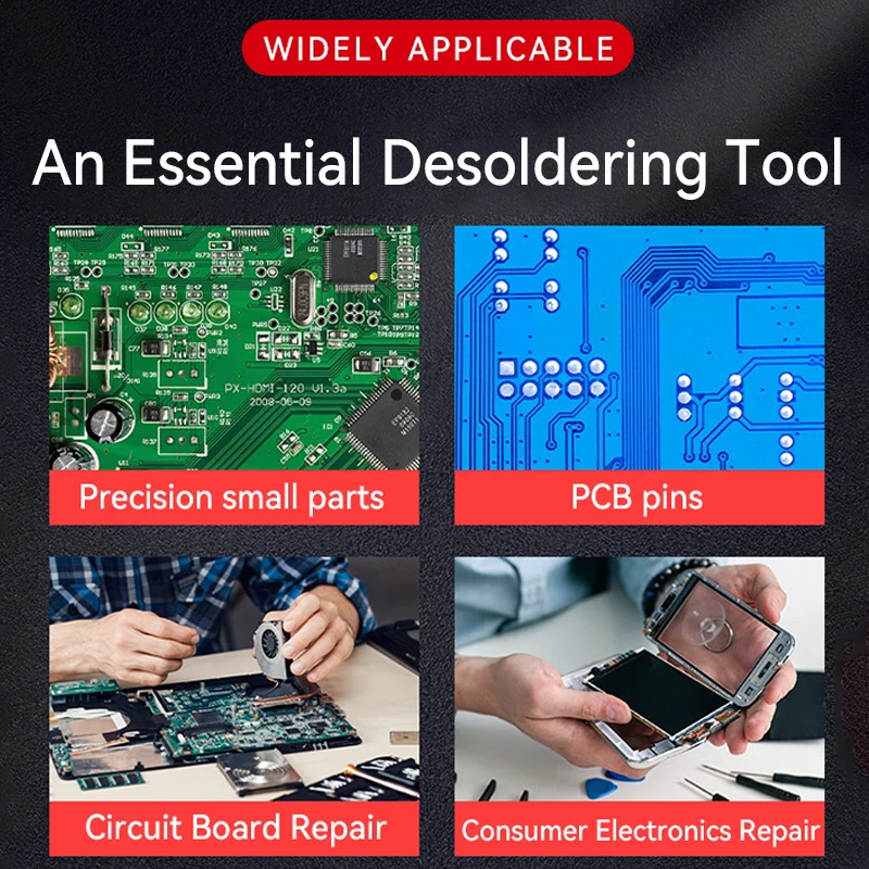 TOPLIA Desoldering Pump Solder Sucker Aluminum Vacuum Solder Iron Welding Repair Tool For Solder Remover