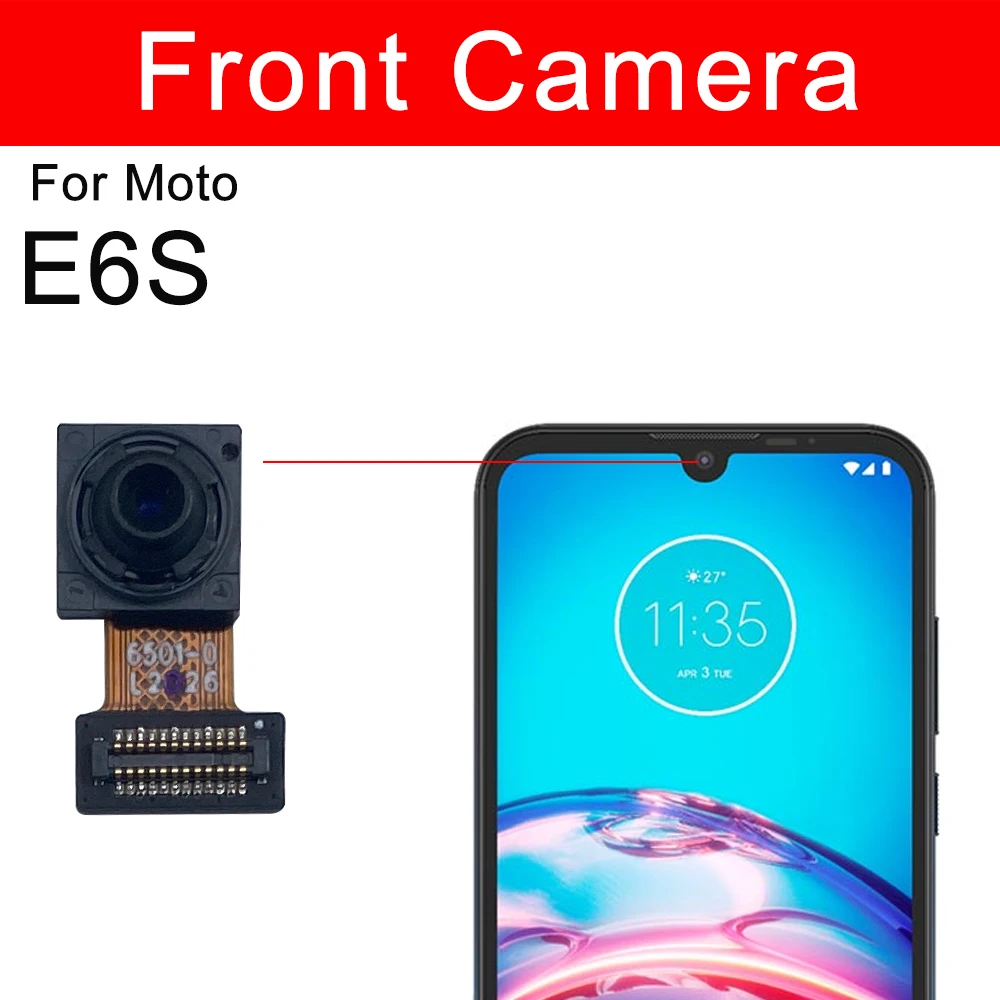 Back Rear Camera & Front Facing Camera For Moto E7 Plus E20 E40 E6S E7 Power E6 Plus Main Small Camera Module Repair Parts