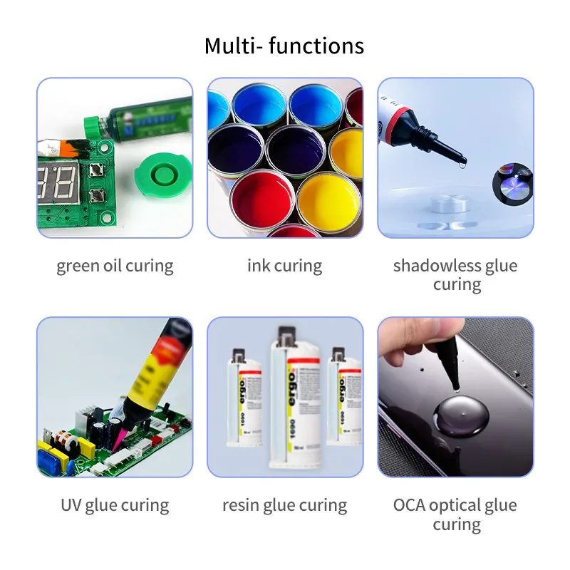 Aixun UV LED مروحة علاج مصباح يدعم نوع C شحن للهاتف المحمول اللوحة الأم بغا إصلاح التبريد الأخضر النفط علاج مصباح أداة