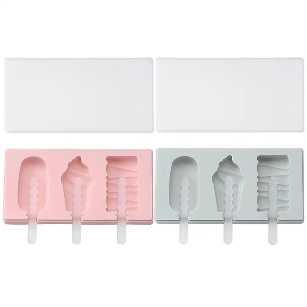 

2Pcs Ice Cream Mold Popsicle Maker Reusable DIY Tool Summer Fun Kitchen Bar Easy Clean Fruit Mix Water Milk Ice