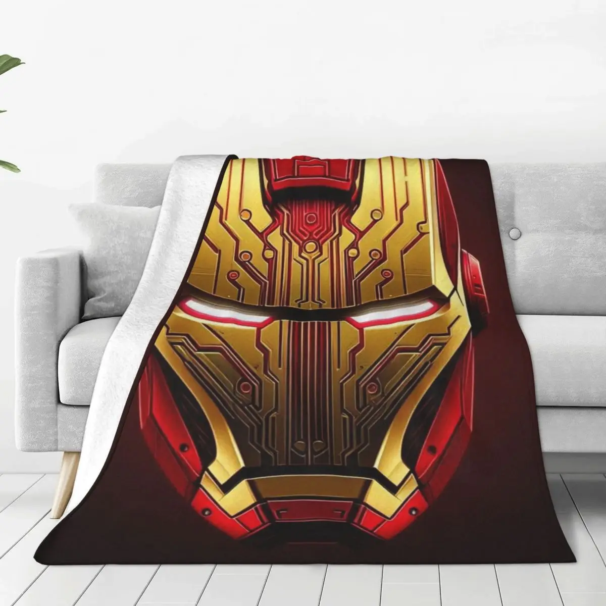 

Custom Iron Man Movie Blanket Soft Fleece Spring Autumn Warm Flannel Throw Blankets for Sofa Car Bed Quilt