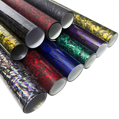 50x30CM Carbon Fiber Vinyl Film 3D/6D Matte Effect High Gloss Motorcycle Body Stickers Forged Carbon Fiber Wrap Foil Sticker