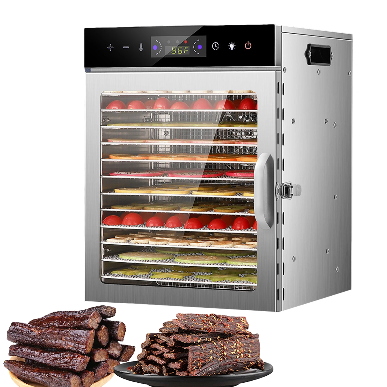 

Beef Jerky Dehydrator Large Capacity 12 Trays Jerky Dryer Multifunctional Electric Food Preserver for Meat, Nuts, Yogurt,Flowers