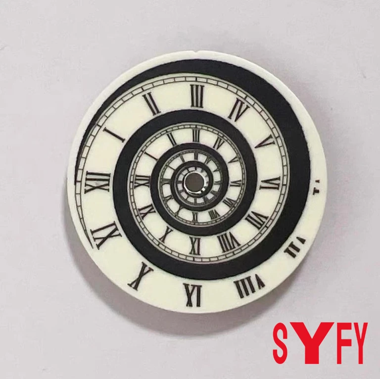 28.5MM Diameter Spiral Dial With Roman Markings Watch Dial For NH35/NH36/4R/7S SEIKO Movement Watch Modification Accessories