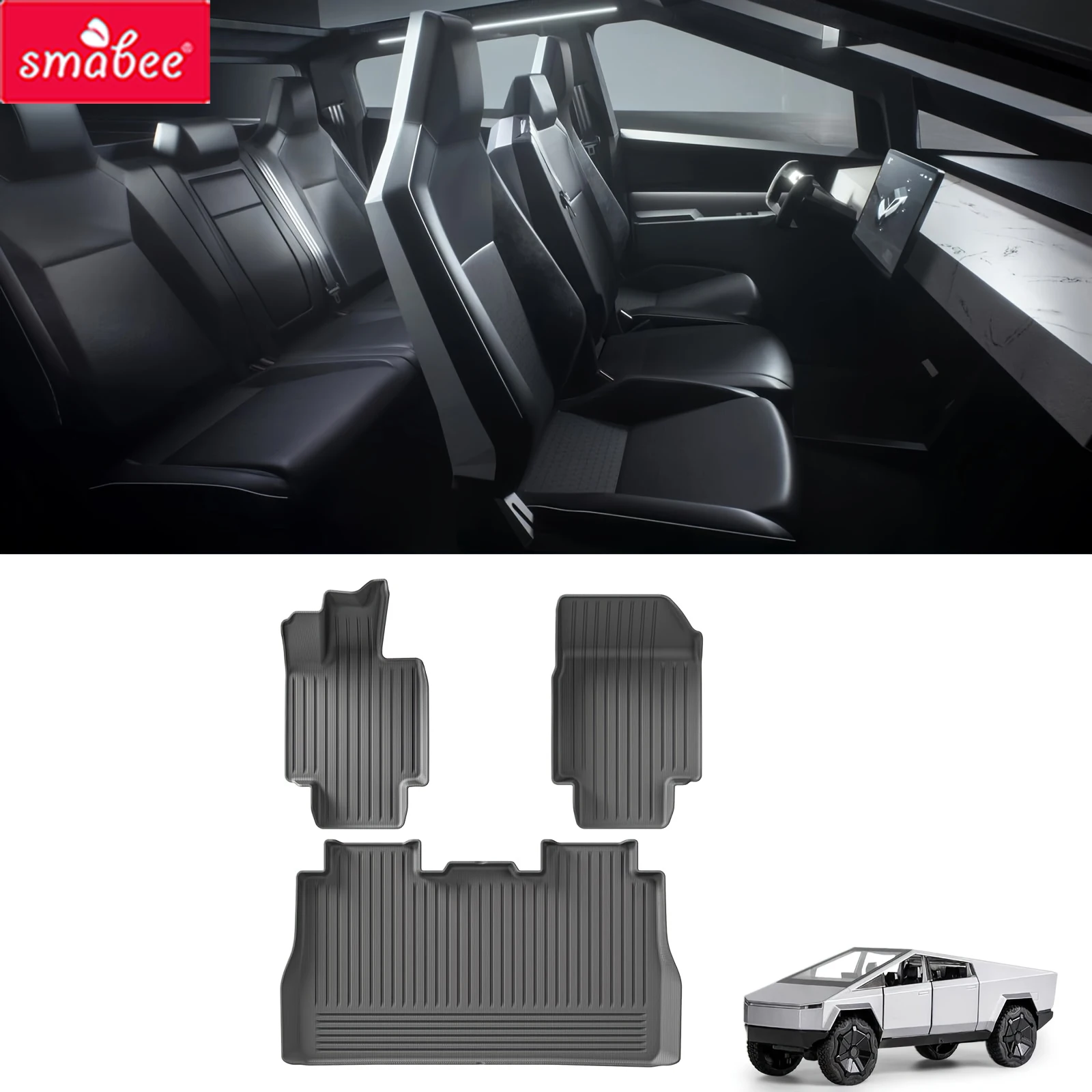 sambee-for-tesla-cybertruck-2024-2025-2026-tpe-floor-mats-wear-resistant-foot-pad-rear-trunk-protective-pad-car-accessories