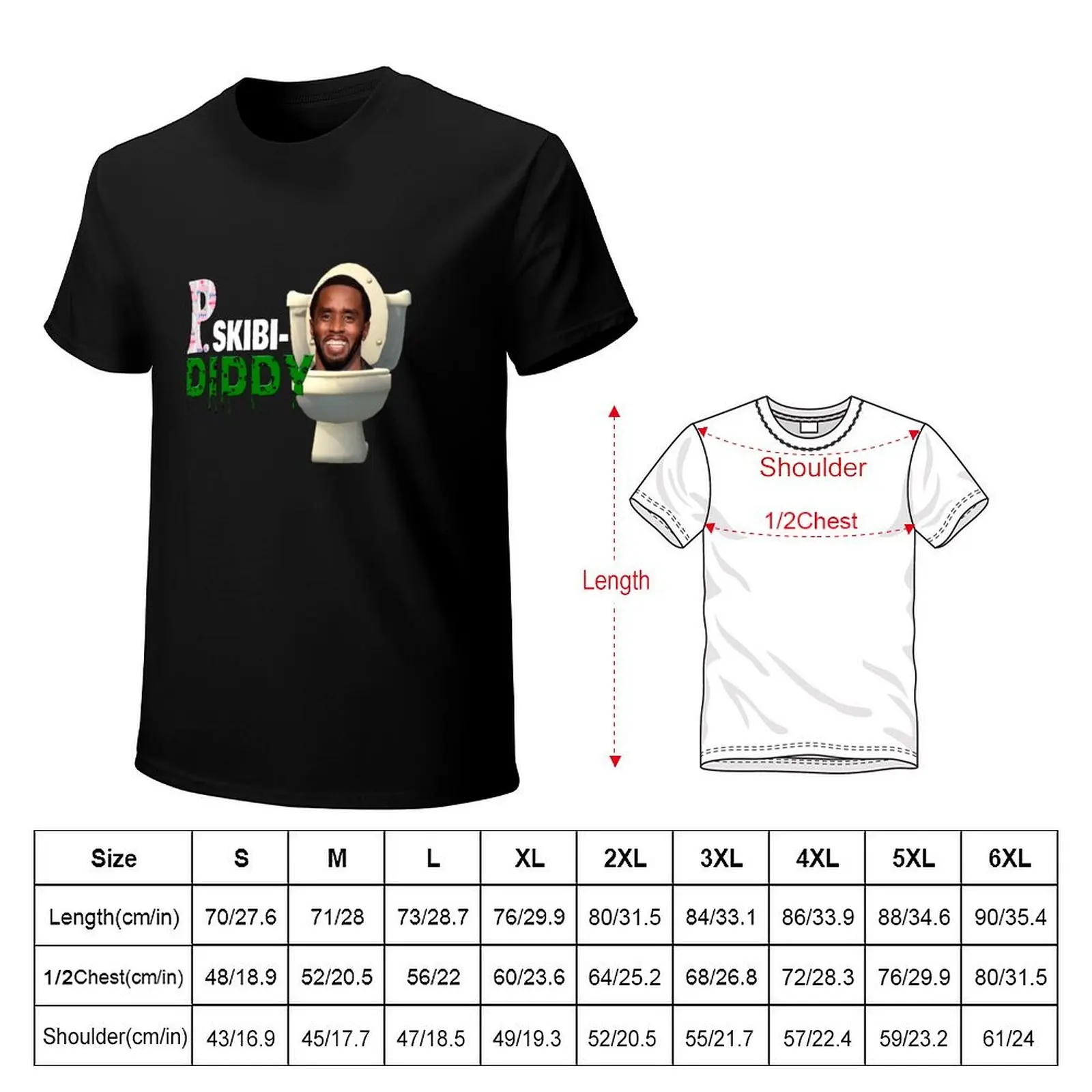 P Diddy Skibidi Toilet T-Shirt Water Resistant Casual T-Shirt