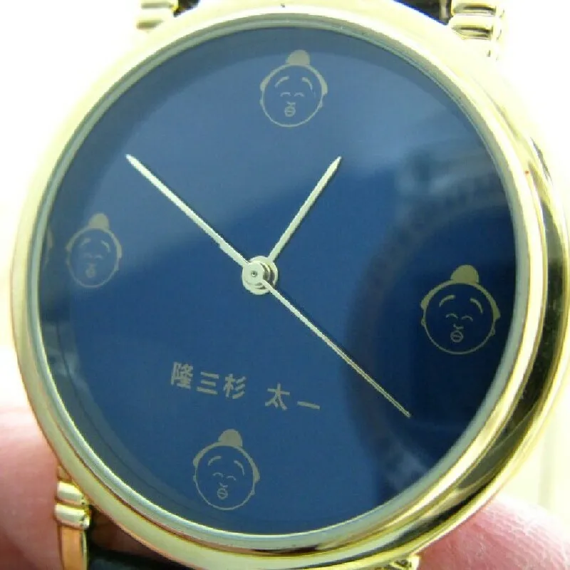 1996 gold-plated Japanese sumo quartz watch (retirement commemoration)