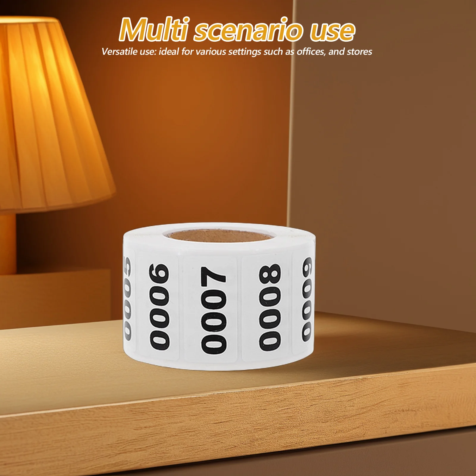 Self-Adhesive Number Stickers 0001 to 1000 Consecutive Rectangular Design for Easy Organization Inventory Management