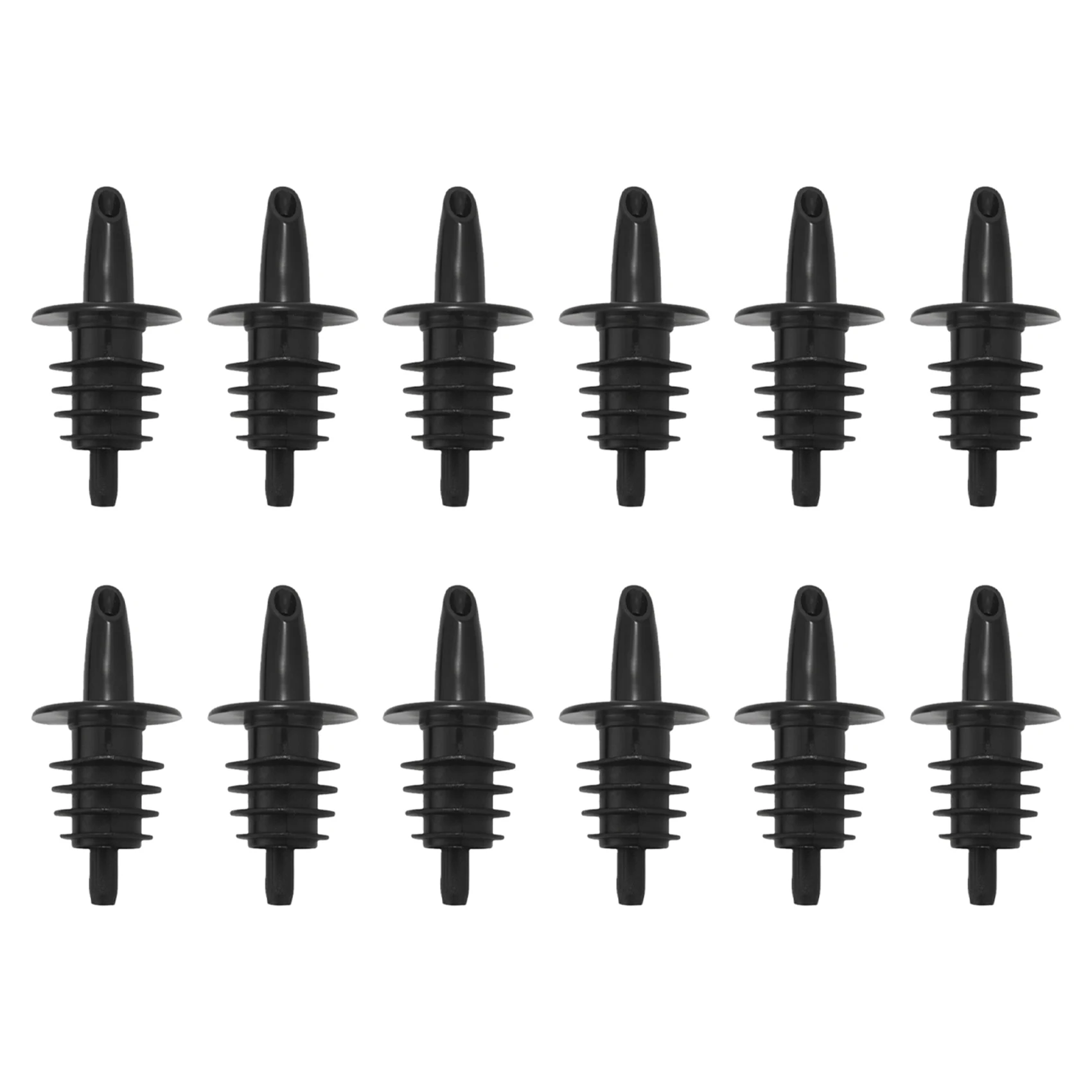 Kitchen Appliance 12Pcs Plastic Free Flow Liquor Spirit Bottle Pourer Bar Wine Cocktail Drinks