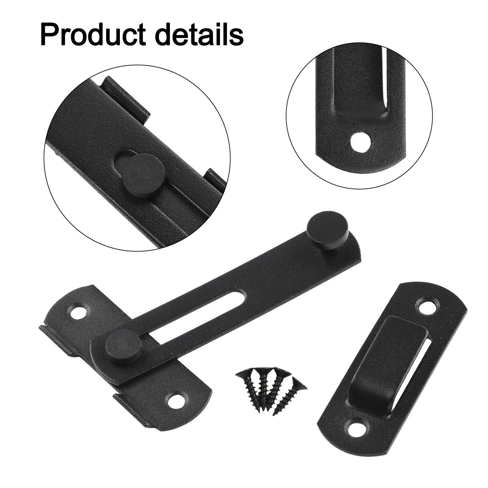 Home Security Security Latch Elegant Stainless Steel Hasp Door Latch Sturdy Construction Versatile Door Applications