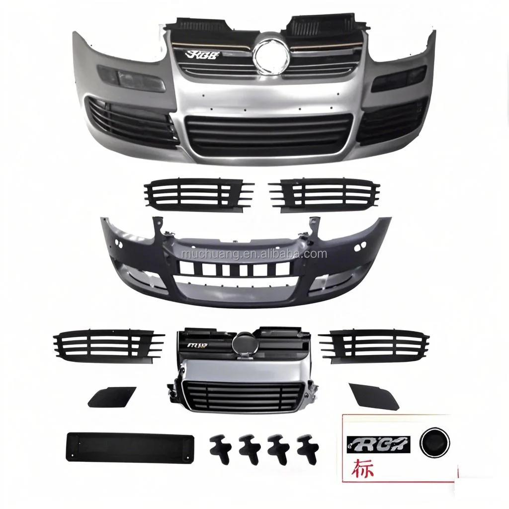 

ABS Auto Modified Front Bumper Assembly Grille for Volkswagen GOLF 5 R32 Style 2005-2010