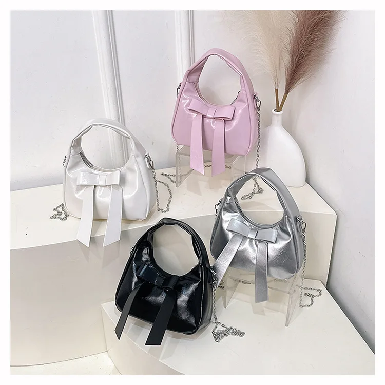 

Spring and summer niche bow bag, women's new chain shoulder bag, exquisite travel crossbody bag