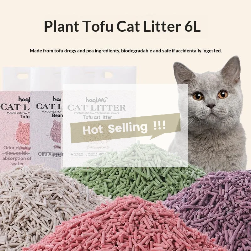 

Оригинальный растительный тофу, кошачий туалет, 6 л, зеленый чай, смешанные растения, кошачий туалет, быстрое склеивание, товары для домашних животных [HGPD]