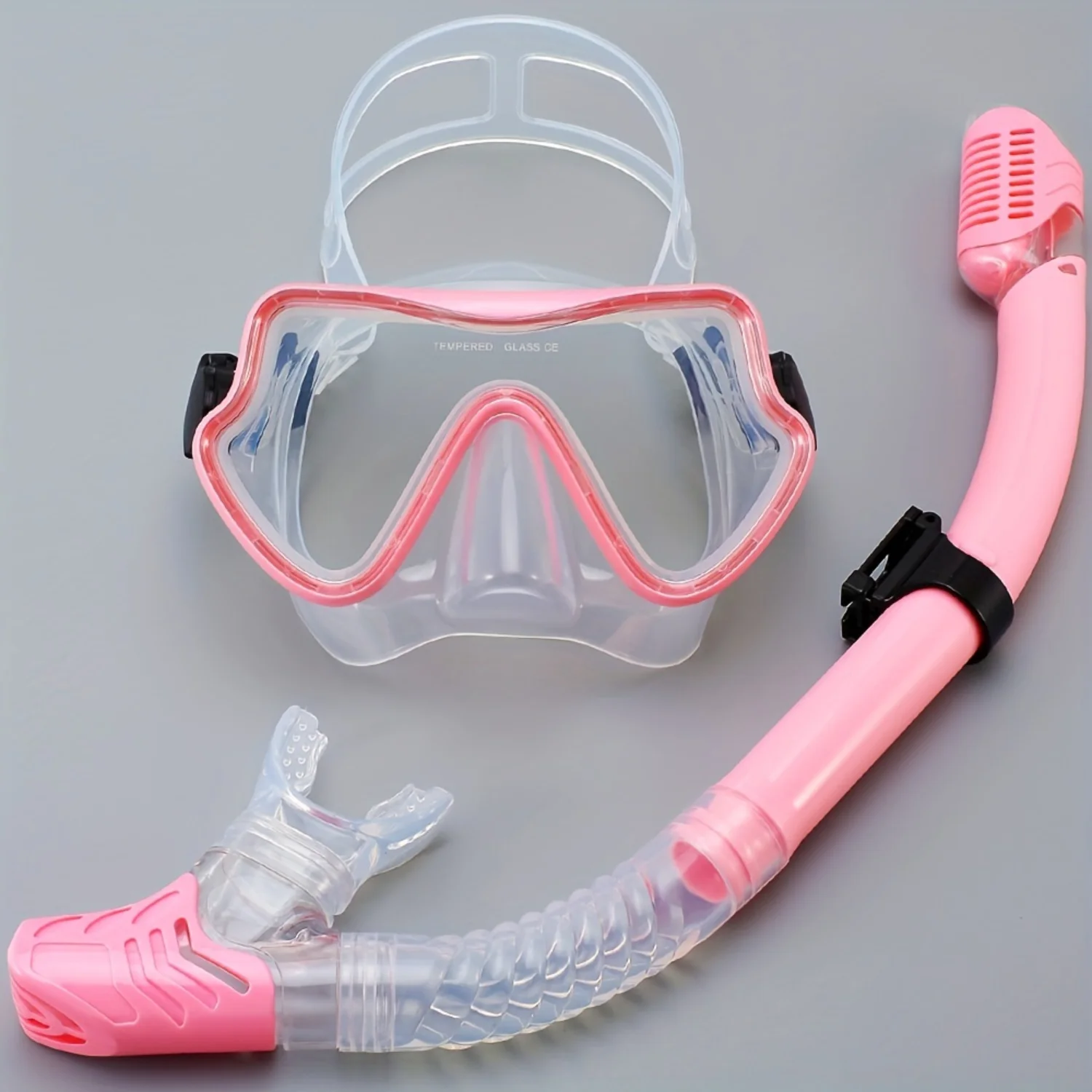 Set professionale di maschere per lo snorkeling per immersioni subacquee in silicone antiappannamento per adulti - Occhiali con montatura grande per attrezzatura per piscina