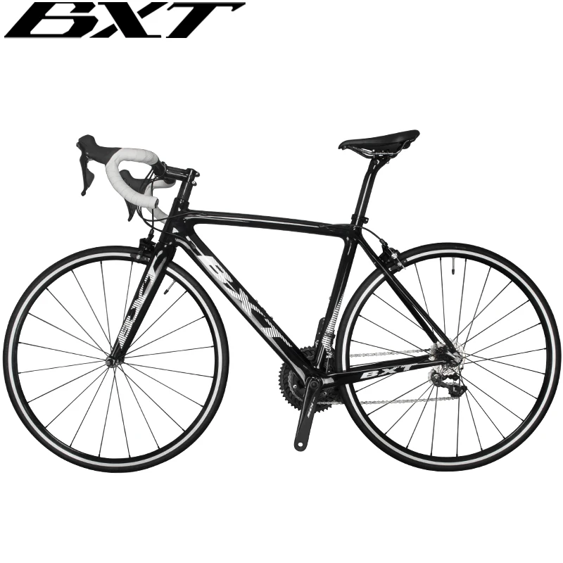 BXT T1000 Carbon Road Racing Bicycle Ultra Light V Brake Carbon Fiber 700C Road Bike Frame Complete Bicycle