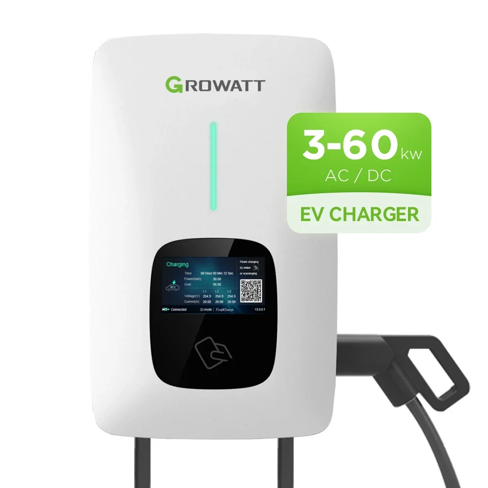 Growatt EV Charger Holder Wall Mount 5Kw 10Kw 20Kw 60Kw Smart EV Home Charger Station